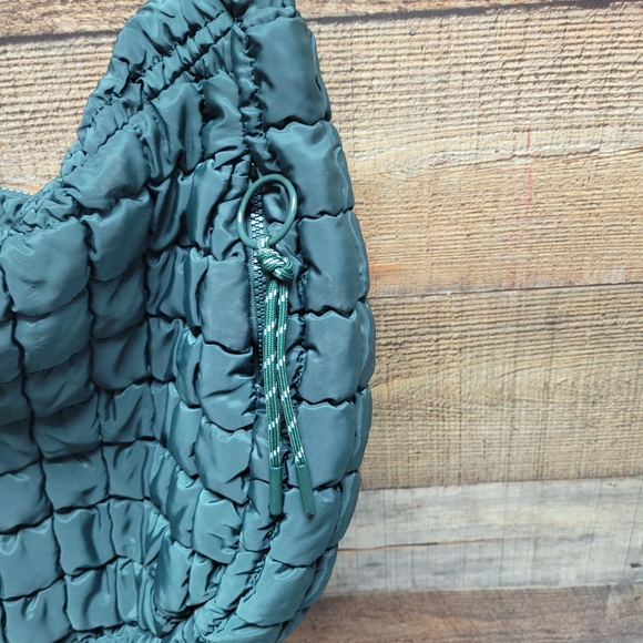 Urban Expressions Teal Quilted Shoulder Bag - Picture 2 of 7